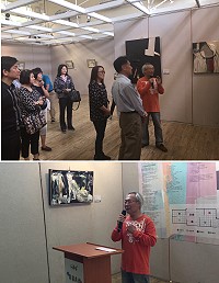2018馬祖春藝首場靜態展「藝術家聯展」昨日開幕,現場展出5位在地藝術家作品,歡迎民眾前往欣賞。(圖/文:馮紹夫)