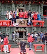 　媽祖聖誕祝壽慶典系列活動擲筊大賽結果7日揭曉，由仁愛村陳惠樺以11杯稱霸，有趣的是第2至第4名都是台灣遊客，來馬祖玩還可以搬走電視大獎，真的是不虛此行。（圖：周柏延）