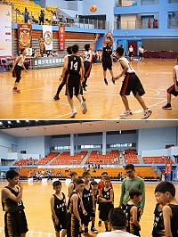 馬祖聯隊8日喜迎首勝!對上台北葫蘆國小充分發揮、勢如破竹,以45比15大勝。(圖:連江縣體育會籃球委員會)