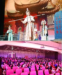 福建省實驗閩劇院首場次南竿介壽堂粉墨登場。特別迎合母親節主題演出《鐵槍纓》,劇情圍繞著母子親情,讓不少媽媽觀眾紅了眼眶。(圖/文:曹重偉)