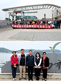 促進兩岸交流,福建省非遺文化馬祖行成員由福建省文化廳副廳長林守欽(下圖中)、院長 周虹等人率領下昨天翩然抵馬。(圖/文:曹重偉)