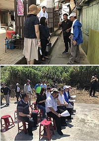 (上圖)縣議會定期大會縣政考察15日抵達莒光。(圖/文:宋幸儒);(下圖)連江縣議會第6屆第7次定期大會縣政考察15日上午抵達東莒。(圖/文:蔡夢玲)