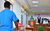 　東引鄉民代表會第10屆第7次定期大會，鄉政總質詢登場。（圖／文：陳其敏） 