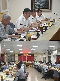 立法院交通委員會昨日與縣府舉行連江縣交通及觀光建設發展座談會,聽取縣府簡報。(圖/文:馮紹夫)