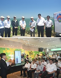 交通部陪同立法院交通、內政委員會馬祖考察,昨日前往考察南北竿大橋預定地、中華郵政與電信。(圖/文:馮紹夫)