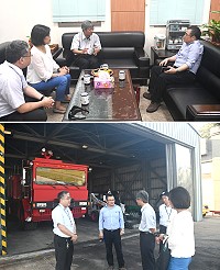 凌天航空預計7月底進駐備勤,衛福局長謝春福昨日前往拜會南竿航空站,希望提供協助,讓進駐計畫順利進行。(圖/文:馮紹夫)