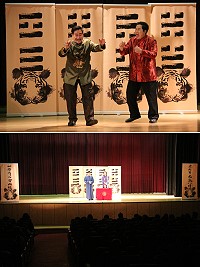 馬祖春藝系列活動相聲宅急便19日移師南竿演出,精彩絕倫的表演,獲得觀眾掌聲不斷。(圖/文:吳嘉榮)