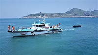 　因應大陸快艇非法入侵東引海域釣魚，海巡隊從南竿調度一艘小型快艇到東引協助取締勤務。（圖：東引海巡分隊） 