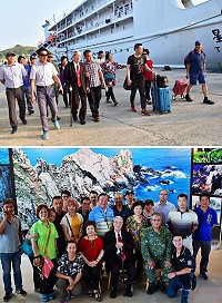 前東引反共救國軍中將指揮官王易謙重返東引,受到地方各界熱烈歡迎。(圖/文:陳其敏)