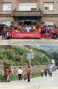 「關懷大地、潔淨環保」淨山活動,吸引上百名鄉親一起為環境盡一份心力。(圖/文:宋幸儒)