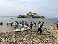 　獨木舟初體驗。（圖／文：陳鵬雄）