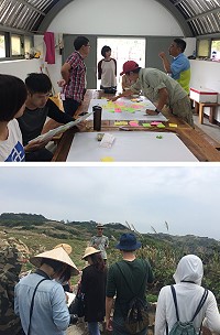 　大浦PLUS+團隊兩日的「造島」活動，傾聽彼此的提議，想望東莒島未來發展的無限可能性。（圖／文：蔡夢玲、大浦PLUS+團隊提供）