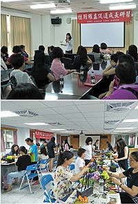 連江縣商業會5、6日辦理性別權益促進成長研習插花課程,宣導婦女權益、性別平等及花藝教學。(圖:連江縣商業會)