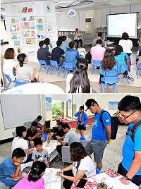 第十屆馬祖書展10日繼續精彩活動,搭配分享閱讀及馬祖桌遊活動更是豐富有趣,都吸引多位親子檔前往聆賞體驗。(圖/文:曹重偉)