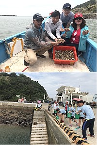 縣府產發處邀請敬恆國中小師生參與花蛤放流活動,一起守護海洋生態、復育海域資源。(圖/文:宋幸儒)