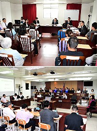 連江地方法院13日舉辦國民參與刑事審判模擬法庭活動,8位國民法官宣誓後立即進入法庭進行第一階段審理程序,完全真實法庭場景及審理過程,帶給這些新生國民法官很大的震撼與感動。(圖/文:曹重偉)