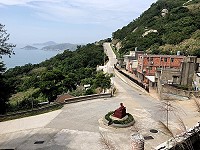 　北竿上村至&#22338;里水庫段道路10月1日起全面封閉施工，預定108年4月開放通車。（圖／文：陳鵬雄）