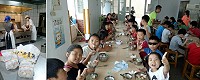 八方雲集水餃跨海來到馬祖,為國中小學童營養午餐加菜。(圖:王連發)