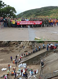 107年地球環境季辦理全國春季淨灘(山、溪)活動22日舉行,軍民齊力維護美麗環境。(圖/文:吳嘉榮)