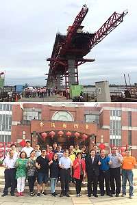 連江縣議會107年度國內經建考察行程選定金門,議長張永江、副議長陳書建及議員一行22日會同縣長劉增應現勘金門大橋暨拜會金門縣議會。(圖:連江縣政府)