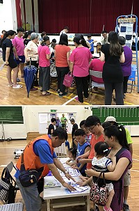 　環資局響應減塑園遊會24日舉行，透過攤販擺攤及活動闖關宣導，建立民眾減塑的概念與習慣。（圖／文：吳嘉榮）