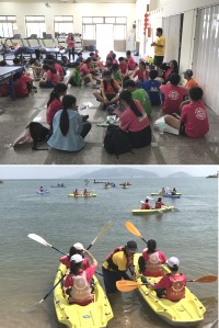 連江縣107年度國中童軍大露營27日安排城市冒險與獨木舟挑戰,培養團隊間的溝通與協調。(圖/文:吳嘉榮)