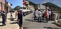 　環資局長張壽華日前在北竿現勘，與地區民意代表討論排水、污水問題，張壽華表示將盡快解決。（圖：北竿鄉公所）