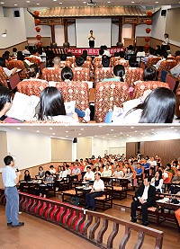強化社會安全網計畫地方政府溝通說明會開抵馬祖,由政務委員林萬億率多位官員參加;縣長劉增應到場致意,感謝林政委再次來馬關心,指出馬祖正面臨社會型態的轉變,呼籲公私部門共同支持,也期許同仁把握機會多多學習。(圖/文:曹重偉)