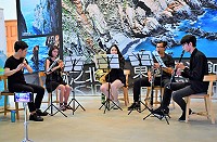 　馬祖跳島音樂祭，五個人木管重奏團「跳島」東引，帶來動人優美的旋律。（圖／文：陳其敏）