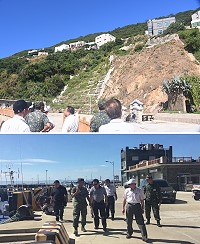 中颱「瑪莉亞」來襲,各島開始進行防災戒備,縣長劉增應、馬防部指揮官楊海明以及縣府局處首長現勘各村防災工作。(圖/文:馮紹夫)