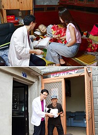藥品親自送到家、縣醫服務好貼心!專責藥師登門拜訪,除了問候病患本人或家屬身體概況,還順道提供量血壓及健康諮詢服務,不收取任何費用,歡迎有需求的鄉親來電預約。(圖/文:曹重偉)