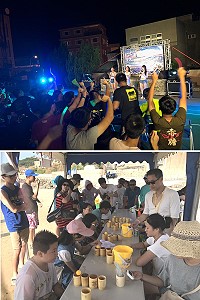2018莒光海洋觀光年趣味沙灘競賽活動及音樂晚會,帶給軍民、遊客不一樣的體驗。(圖/文:蔡夢玲)