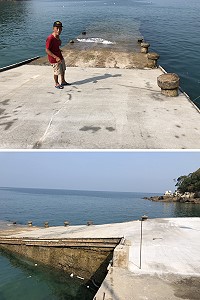 中澳口破損碼頭面完成修補,漁民朋友感謝民代及縣府支持。(圖/文:陳鵬雄)
