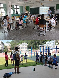 南竿生活課業輔導體驗營30日歡笑熱鬧中開營,多樣化的學習內容,讓孩子們獲得最佳的教育課程和雙向學習。(圖/文:吳嘉榮)