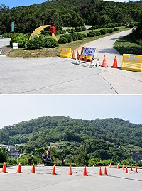 馬祖村往中央大道因水溝蓋重新施作,造成部分道路要改道行駛或路面縮減,提醒來往駕駛朋友密切注意;駕駛建議施工單位在施工點前方至少30公尺處追加設置警示用具,以策安全。(圖/文:曹重偉)