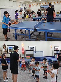 南竿鄉夏季桌球營2日展開桌球訓練並舉行開訓典禮,積極推廣桌球運動,提升桌球運動水準及培育未來桌球好手。(圖/文:吳嘉榮)
