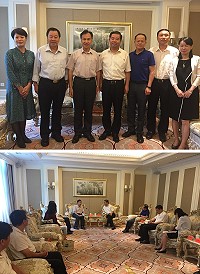 兩馬小三通就跨境電商物業、海運貨物快件等業務規劃3日上午進行討論,縣長劉增應、議長張永江與福州市副市長杭東及福州市商務局、馬尾區政府就推進時程列舉綱要。(圖:連江縣政府)