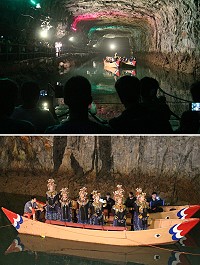 藍眼淚坑道音樂會由屏東泰武古謠傳唱隊帶來天籟般的音樂饗宴,獲得現場熱烈掌聲與回響。(圖/文:吳嘉榮)