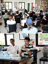 又一本馬祖大兵寫的專書問世!《莒光作文簿-我在馬祖當兵的日子》11日特地在南竿一二據點舉辦馬祖場新書發表會,作者陳廷豪親自返馬與聽眾分享這本書的特色與創作歷程。(圖/文:曹重偉)
