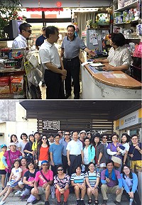 劉增應與議長張永江、鄉長楊雲成、主席張子驎走訪南澳街道,與店家、鄉親致意,以及穿梭景區與遊團合照留念。(圖:馬祖日報)