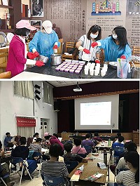 環資局辦理「廢油製皂」課程,教導鄉親如何利用廢油及馬祖植物製作實用的肥皂及香皂。(圖/文:宋幸儒、蔡夢玲)