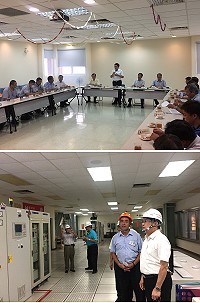 台灣電力公司董事長楊偉甫帶隊訪視馬祖電力建設,他表示同仁權益為第一考量,將盡力營造舒適的工作環境。(圖/文:馮紹夫)