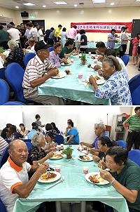 　北竿鄉公所七夕海洋節美食研習成果發表壓軸登場，邀請50對結婚20年夫妻在芹壁共進晚餐。（圖／文：陳鵬雄）