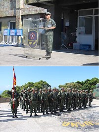 大隊長主持開訓典禮。(圖/文:賴岑鑫)