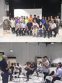 　文化處夢想成真講座第二場，知名劇作家張龍光返鄉演講，分享《何處是兒家》動人故事引起觀眾共鳴。（圖／文：馮紹夫）