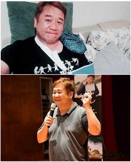 導演瞿友寧馬祖演講後,25日騎機車受傷,目前在家療養,下圖為24日在南竿演講。(圖/氧氣電影提供、本報資料室)