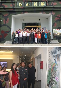新北市青溪新藝文學會在勝利山莊展出精彩作品,昨日舉辦開幕茶會,展期即日起至9月30日止,歡迎鄉親遊客踴躍前往欣賞。(圖/文:馮紹夫)