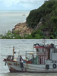 又見僱用大陸漁工漁船違規近岸作業,岸巡蒐證取締函送。(圖:馬祖岸巡隊)