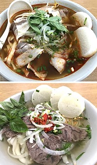 開張邁入第10年的介壽村阿里巴巴麵館,老闆娘劉月娥近日在越南姐妹們鼓勵下,推出原汁原味的越南河粉,吸滿湯汁的河粉更令饕客食指大動,喜愛異國美食的鄉親可前往一試。(圖/文:曹重偉)
