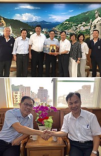 中華電信台灣北區電信分公司副總經理張義豐7日專程拜會縣府,討論馬酒與中華電信宣傳行銷計畫。(圖:馬祖酒廠)